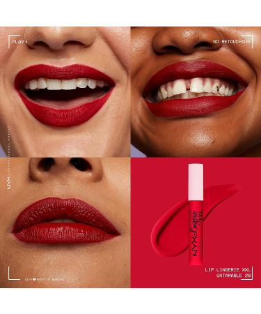Nyx Lip Lingerie XXL Matte Liquid Lipstick in Untamable Brick Red - 0.13 Fl Oz - Buy Online on GoSupps.com