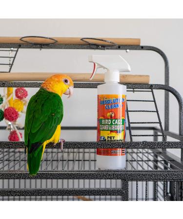 Absolutely Clean Bird Cage Cleaner & Deodorizer - 16 Fl Oz (Pack of 2) - Made in the USA - Buy Online on GoSupps.com