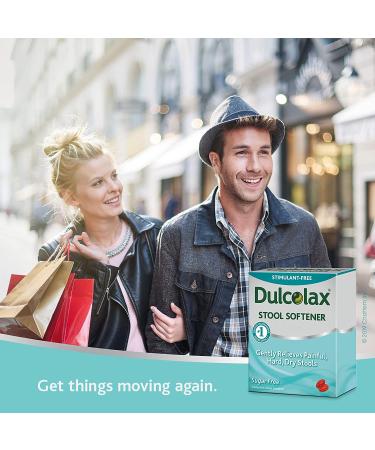 Dulcolax Stool Softener Liquid Gel Capsules (50ct) - 100mg Docusate Sodium for Gentle Relief - Buy Online on GoSupps.com