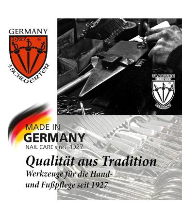 Buy Three Swords Germany 6 pcs Manicure Set 'Genova' - Black Dotted Artificial Leather Nail Care Kit with Scissors Clippers Glass & Sapphire Files - Buy Online on GoSupps.com