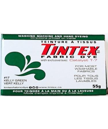 LOT of 1 TINTEX Brand Kelly Green Fabric DYE #17