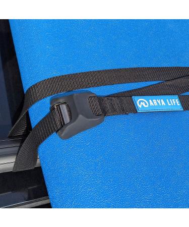 Arya Life 10ft Silicone Buckle Rack Straps for Surfboard, SUP, Kayak - Set of 2, Black - Buy Online on GoSupps.com