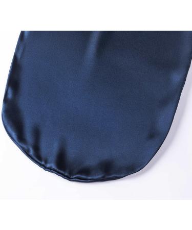 Desmend 19 Momme Silk Sleep Cap for Long Hair - XL-XXL Dark Blue | Protect Hair While Sleeping - Buy Online on GoSupps.com