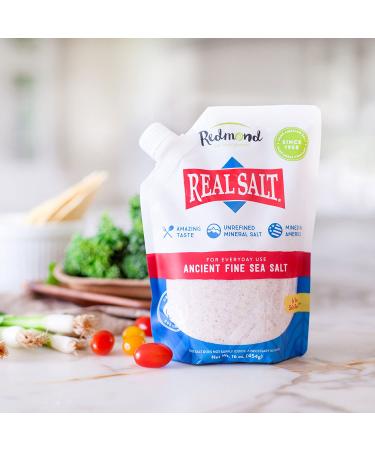 Redmond Real Salt - Unrefined Ancient Sea Salt, 26oz Pouch (2 Pack) - Premium Mineral Salt - Buy Online on GoSupps.com