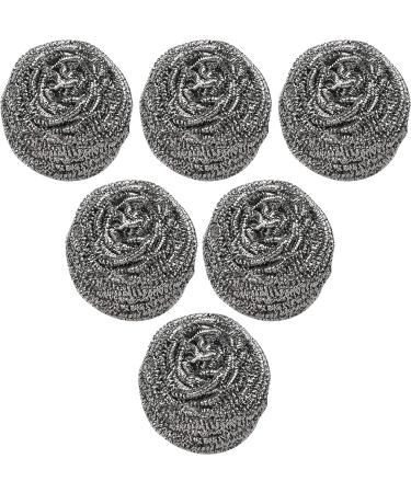 SCRUBIT 6 Pack Stainless Steel Scourers - Kitchen Scrubber Pads for Dishes, Pots, Pans, Ovens - Tough Cleaning Solution - Buy Online on GoSupps.com