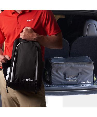 Athletico Golf Trunk Organizer + Shoe Bag (Black) - Keep Your Golf Gear Organized on the Go - Buy Online on GoSupps.com