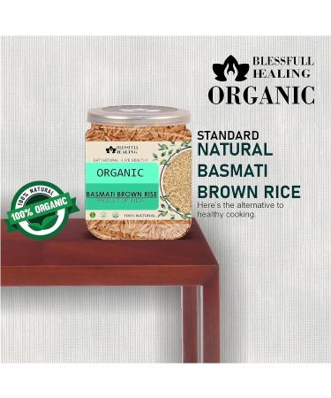 Blessfull Healing Organice BASMATI Brown Rice 2 lb (907 Gram) - Buy Online on GoSupps.com