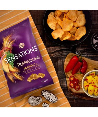 Sensations Poppadoms Mango and Red Chilli Chutney 82.5 g (Pack of 4) - Buy Online on GoSupps.com