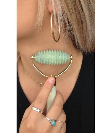 JADIENCE Jade Stone Massage Roller for Face & Body - Relaxation Anti-Aging Stress Relief Gifts - Buy Online on GoSupps.com
