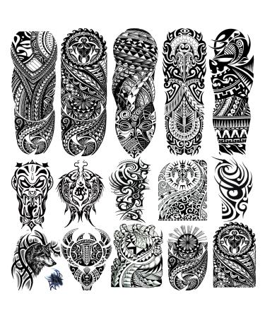Kotbs 15 Sheets Tribal Totem Tempoary Tattoo Sleeves for Men Women  5 Sheets Full Arm Tattoo Sleeve and 10 Sheets Half Arm Tattoo Stickers  Waterproof Large Fake Tattoos Body Art Temporary Tattoo - Buy Online on GoSupps.com