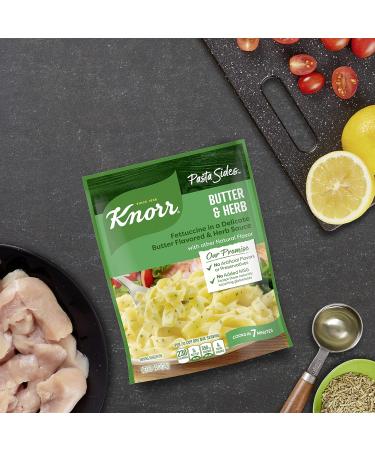 Knorr Butter & Herb Pasta Sides 4.4 oz, Pack of 8 - No Artificial Flavors, Preservatives, or Added MSG - Buy Online on GoSupps.com