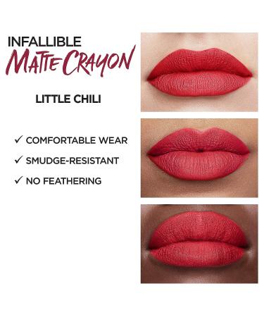 L'Oreal Paris Infallible Matte Lip Crayon - Little Chili - 1 Count - Buy Online on GoSupps.com