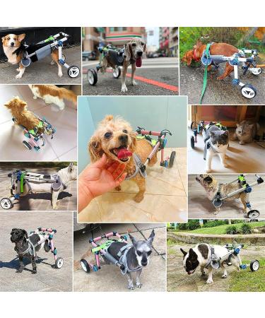Foldable Dog Wheelchair Adjustable Pet/Doggie Wheelchair for Back Legs Small and Medium Pet Rehabilitation Walker for Recover Mobility Protects Chest and Limbs X-Small - Buy Online on GoSupps.com