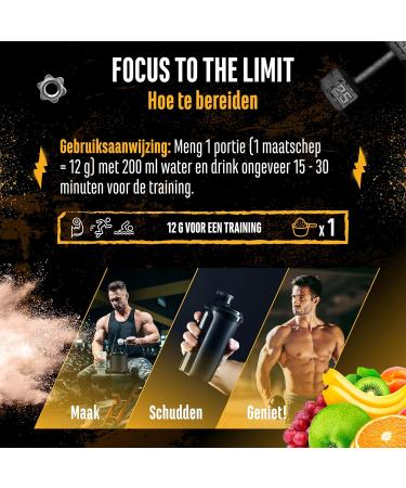 VitamineVersand 24 Focus to the Limit Highdose Pressure with LTyrosine + Turine + Insitol + Ginkgo extract + Citcoala root + Cafeola root + Cafeola root + Caffin & Vitamins 240 g Fruit Mix taste tastes tastes tastes - Buy Online on GoSupps.com