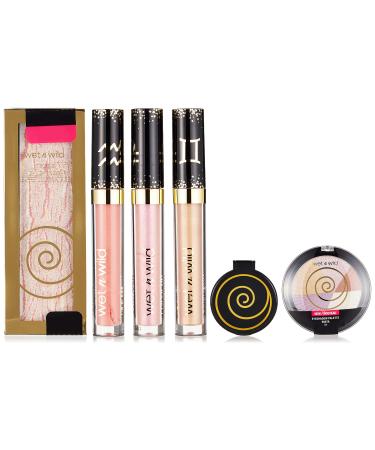 Wet n Wild Cosmetics Set Air Element-Exclusive Zodiac Collection with Color Icon Eyeshadow highlighter and 3 different lip gloss colors including sagittarius mirror - Buy Online on GoSupps.com