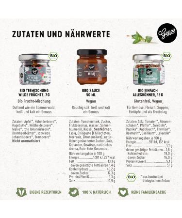 Gepps Delicatessen Wonderer Bag - Small Souvenir Gift Box with BBQ Sauce Organic Spices & Tea | Perfect Delicatessen Gift Basket for Every Occasion - Buy Online on GoSupps.com
