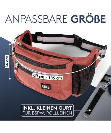 Pawzone Futter Bag for Dogs - Treat Pouch with Reflector Strap & Belt - Perfect Dog Accessory (Rust Red) - Buy Online on GoSupps.com