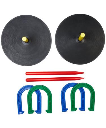 Amazon Basics Rubber Portable Horseshoe Outdoor Yard Game Set