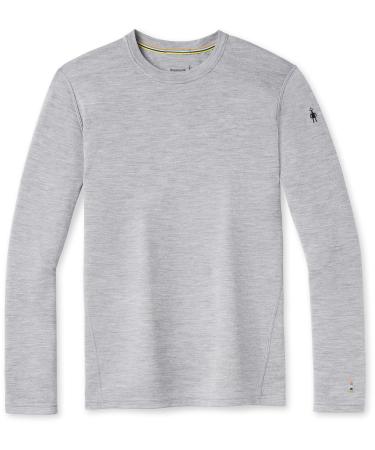 Smartwool Mens Merino 250 Baselayer Crew Large Light Gray Heather