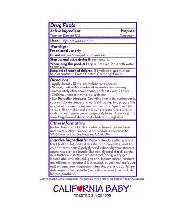 California Baby Calendula Face & Body SPF 30+ Sunscreen for Allergy-Prone Skin - Buy Online on GoSupps.com