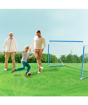 Anivia 4' x 6' Metal Frame Soccer Goal for Kids - Foldable Portable Design - Blue - Buy Online on GoSupps.com