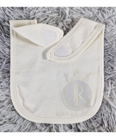 Royal Icon Baby Bibs 0-6 & 6-12 Months | 100% Organic Cotton Hook and Loop Feeding Bibs | Soft Absorbent Weaning Bib for Boys and Girls | Set of 3/6/12Pc Cream - Buy Online on GoSupps.com