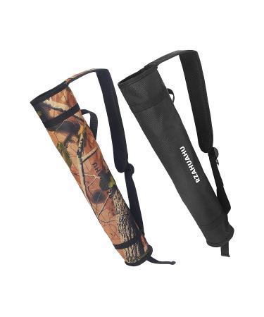 RZAHUAHU Archery Arrow Quiver for Arrows 2pcs Holder Adjustable Storage Arrow Bags Two Pieces Hip and Back Quiver for Bow Hunting and Target Practice Archery Accessories Outdoor Target Shooting