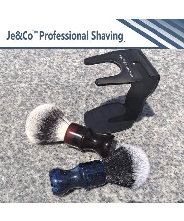 Je&Co Luxury Synthetic Shaving Brush - 24mm Extra Dense Knot Brush with Aesthetic Resin Handle in Blue - Buy Online on GoSupps.com