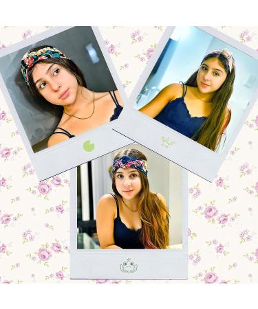 FROG SAC Floral Headbands Set for Girls, Teens, and Women - 4 Stretch Flower Headwraps in Soft Rose Bun Style - Cute and Comfortable Fashion Head Bands - Buy Online on GoSupps.com