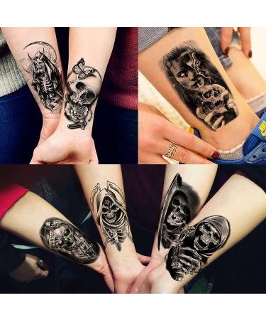 Halloween Temporary Tattoos Kit - 236+ PCS, Zombie Makeup, 3D Bats, Spider Web, Witch, Black Ghost, Pumpkin Face, Fake Scar Tattoo Stickers for Kids and Adults - Buy Online on GoSupps.com