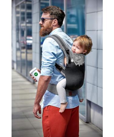 Ergonomic Children's Power Baby Carrier Milo - Back & Belly Carrier for Infants & Toddlers | Lightweight Cotton Gray 3 Months to 20 kg - Buy Online on GoSupps.com