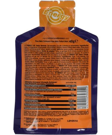 Victory Endurance Energy Up Gel (24x40g) Orange Flavor Carbohydrate Energy Gel with extra Sodium plus Caffeine Free - Buy Online on GoSupps.com