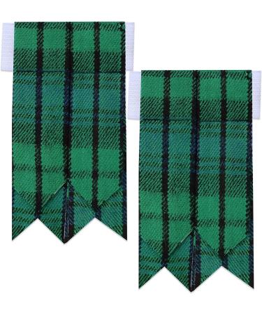 Campbell of Thomson Kilt Flashes for Men - Heavy Buckle Adjusters, Plain & Highland Tartan Design - Buy Online on GoSupps.com