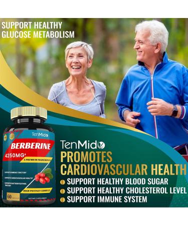 Berberine Extract Capsules 4250mg - 2 Months Supply with Ceylon Milk Thistle, Turmeric & Black Pepper | Immune Support & Weight Management Supplements - Buy Online on GoSupps.com