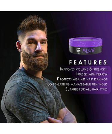 Level 3 Men's Styling Paste - Long-Lasting Hold for Strong, Voluminous Hair - Protects Against Damage - L3 Strength and Volume Booster - Buy Online on GoSupps.com