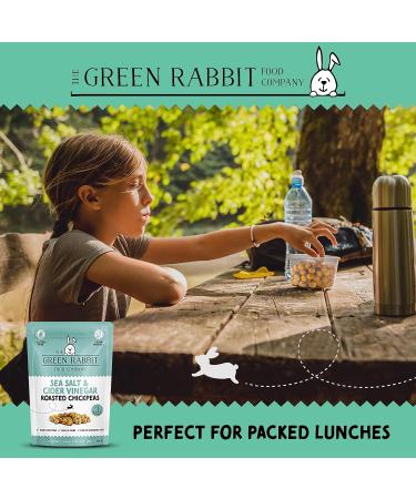 The Green Rabbit Gluten Free Roasted Chickpeas Sea Salt & Apple Cider Vinegar - Healthy Snacks High Plant-Based Protein & Fibre - Low Fat Sugar & Calories - Vegetarian & Vegan Friendly - 6x 60g - Buy Online on GoSupps.com