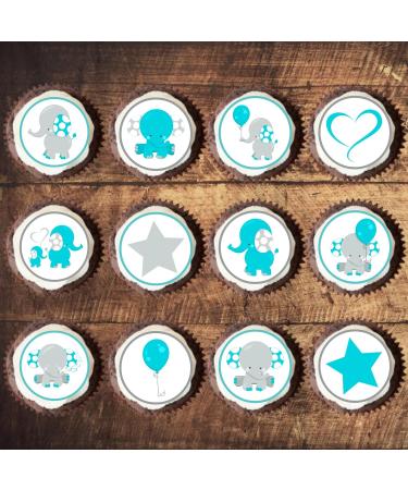 24 Elephant Gender Reveal Cake Toppers Boy Or Girl Baby Shower Cake Toppers Baby Boy Cupcake Toppers Blue Baby Shower Cake Decorations Baby Boy Cake Decorations Blue Baby Shower Cake Topper - Buy Online on GoSupps.com