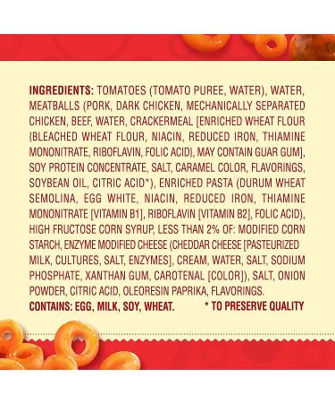 Chef Boyardee Mini Spaghetti Rings & Meatballs 7.5 Oz. Microwavable Bowls - Pack of 12 - Buy Online on GoSupps.com