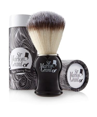Premium Vegan Shaving Brush with Badger Hair Imitation Face Brush for Shaving Soap Shaving Foam and Shaving Cream Vegan Shaving Brushes for Men by Sir Marlon Grant