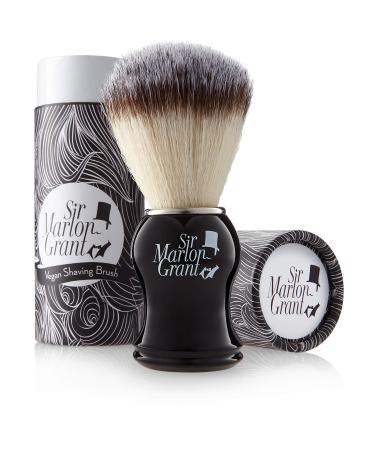 Premium Vegan Shaving Brush with Badger Hair Imitation Face Brush for Shaving Soap Shaving Foam and Shaving Cream Vegan Shaving Brushes for Men by Sir Marlon Grant - Buy Online on GoSupps.com