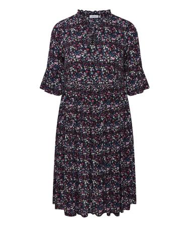 fransa Plus Size Selection - FPLIZA DR 1 - Dress - 20611275 16 Smoky Grape Mix (201371)