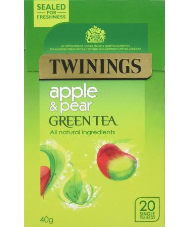 Twinings Th Vert la Pomme/Poire 63 g - Lot de 2