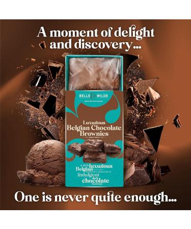 Belle & Wilde Luxurious Belgian Chocolate Brownies | Handcut with No Preservatives I Suitable For Vegetarians Coeliac-friendly & 100% Gluten Free - Buy Online on GoSupps.com