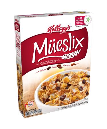 Kellogg's Mueslix, Breakfast Cereal, Original, Good Source of Fiber, 16.2oz Box