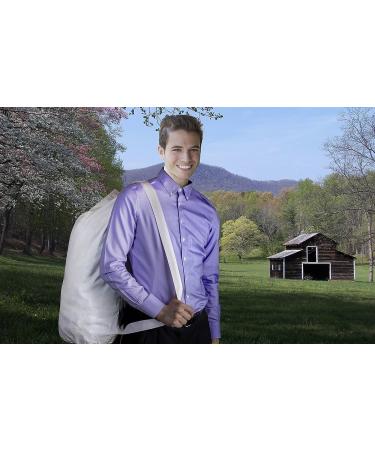 Canvas Duffel Bag with Drawstring & Leather Closure, Shoulder Strap (2-Pack) - Buy Online on GoSupps.com