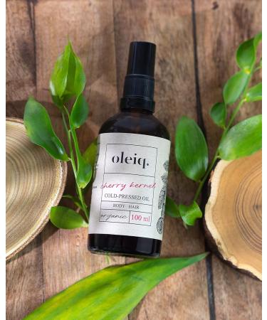 OLEIQ Cherry Kernel Oil | Vegan Natural Skin Care Oil for Face Body & Hair | 100ml - Buy Online on GoSupps.com