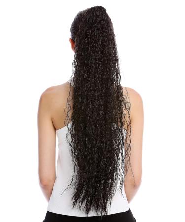 WIG ME UP N857-V-3: Long Dark Brown Braid Ponytail Hairpiece - 75 cm Voluminous Curly Afro Kinks - Buy Online on GoSupps.com