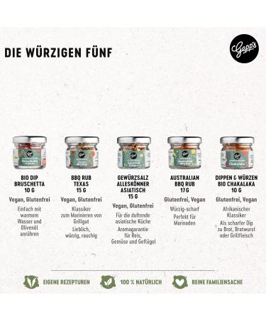 Gepps Delicatessen Spice Trip Mini Gift Set - Global Spice Mixtures for Grilling & Cooking Perfect for Dips & BBQ - Buy Online on GoSupps.com