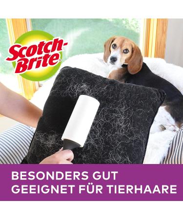 Scotch-Brite Everyday Clean Foot Roller - Lint Roller for Clothing & Furniture Reusable 1 Pack (56 Sheets) - Pet Hair & Lint Removal - Buy Online on GoSupps.com