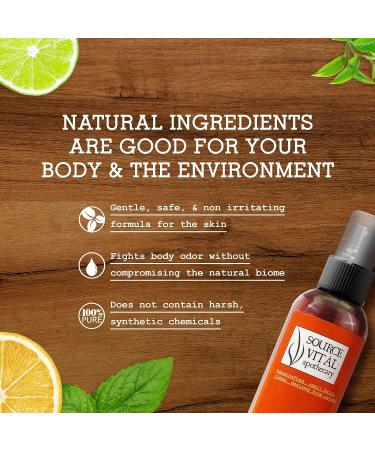 Deozein Zest Natural Spray Deodorant | Paraben and Baking Soda Free | Non-Toxic Odor Control for Men, Women, Teens | 4.46 Fl Oz - Buy Online on GoSupps.com